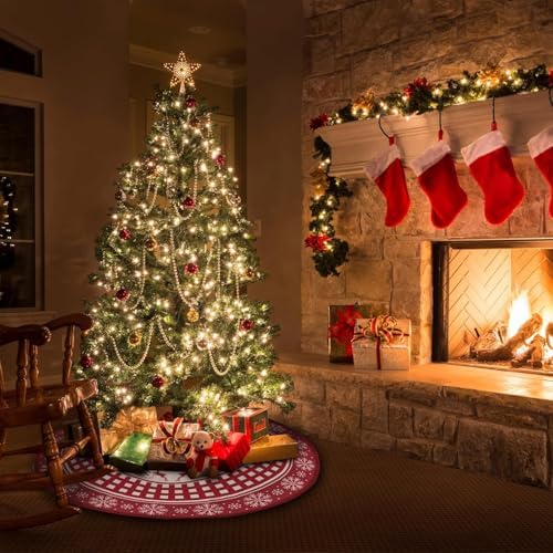 Christmas Tree Skirt 36inch Red Deer Rustic Xmas Decor for Party - Image 6