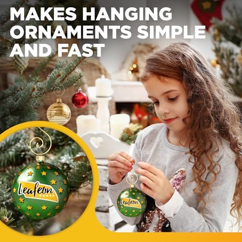 120 pcs Christmas S-Shaped Ornament Hooks - Perfect Ornament Hooks for Christmas Tree Decoration (Gold) - Image 4