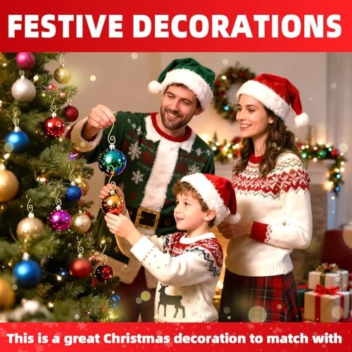 160 Pcs Christmas Ornament Hooks Gold S-Shaped Hangers with Storage Box Christmas Tree Hooks for Ornaments, Xmas Ornament Hangers for Tree Decoration - Image 4