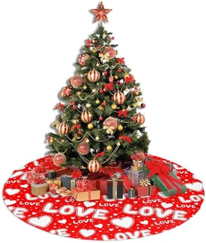 Happy Valentine's Day Tree Skirt Christmas Tree Ornaments Tree Skirt for Christmas Decoration 48" - Image 4
