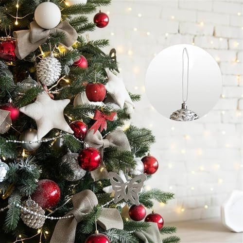 Christmas Tree Ornament String Hanger Precut Ribbon Hook with Snap Fastener - Image 2