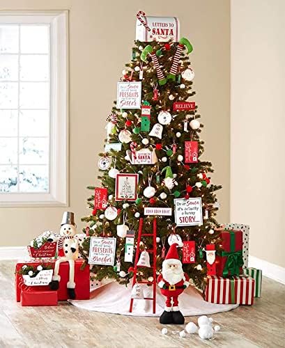 Christmas Tree Skirt White 36 inch Small Tree Skirt Faux Fur Skirt Tree - Image 5