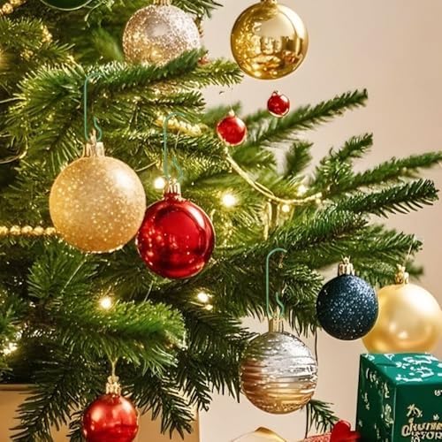 Christmas Ornament Metal Hooks Hangers, 120PCS Green Bendable Metal Wire Hanging Hook for Christmas Tree Decoration Easter Egg Hangers Halloween Party Decoration - Image 6