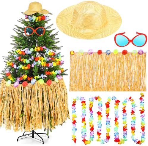 4 Pcs Hawaiian Christmas Tree Decoration for Tropical Christmas by Yearntown