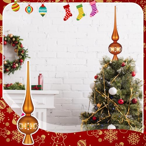 Gejoy Mercury Glass Christmas Finials Tree Topper Mexican Ornaments - Image 4