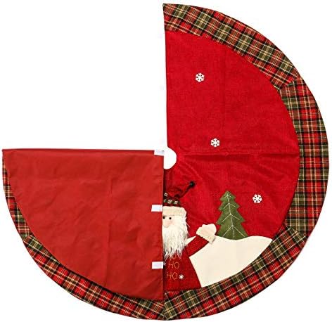 Sunnyglade 48 Inch Christmas Tree Skirt Double-Layer Design Santa Pattern - Image 4