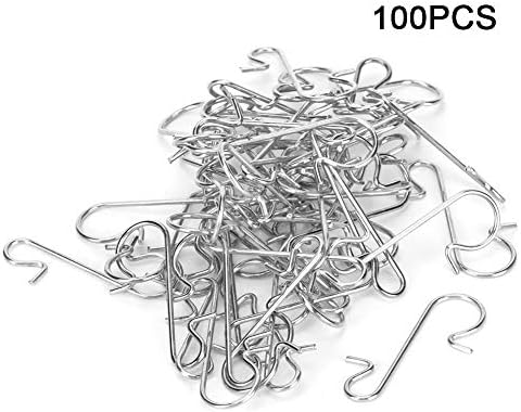 Aramox Christmas Tree Hook Metal S Shape Ornament Hooks 100pcs 1.2 X - Image 4