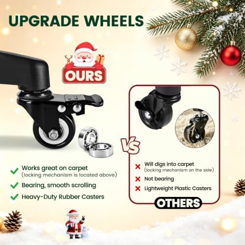 Rolling Christmas Tree Stand with Wheels for Up to 9 FT Artificial Trees - Image 2