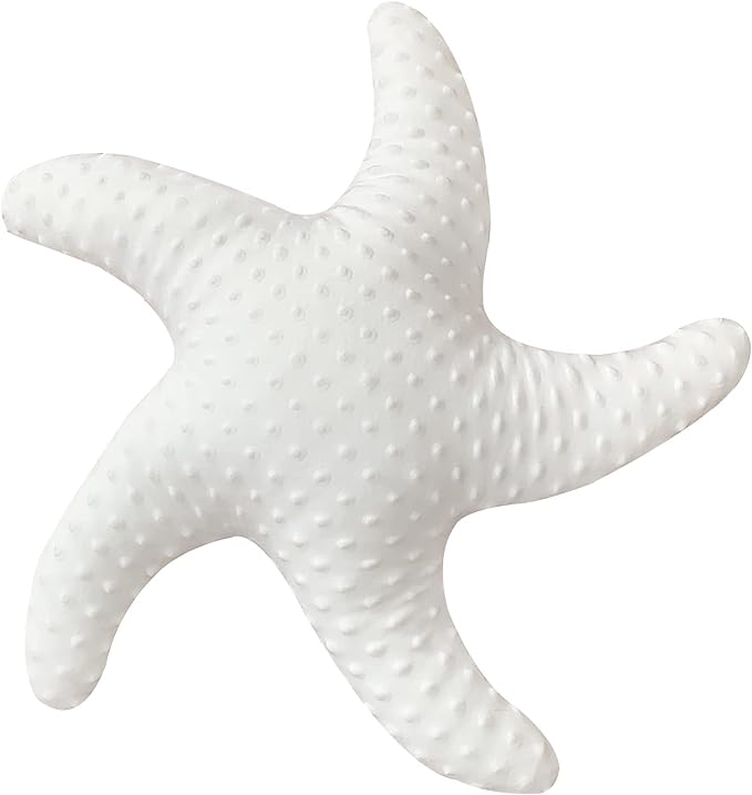 Marble Empire White Starfish Pillow for Couch and Bed, Coastal Decor Throw Pillow, Ocean Beach Theme Accent Pillow for Living Room