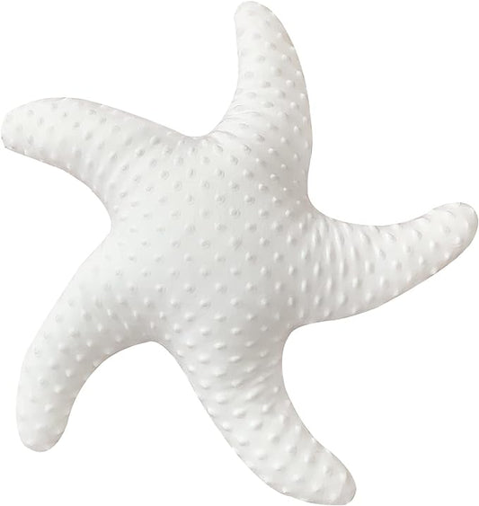 Marble Empire White Starfish Pillow for Couch and Bed, Coastal Decor Throw Pillow, Ocean Beach Theme Accent Pillow for Living Room