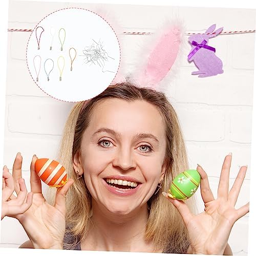 Holibanna 100Pcs Easter Eggs DIY Hanging Chain with Hooks Portable Accessory for Crafting Easy to Use Durable and Safe for Family Activities for Easter Decor - Image 7