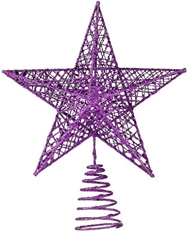 BinaryABC Iron Christmas Tree Star Topper,20cm Glittering Tree Topper by BinaryABC