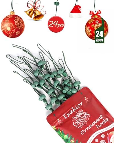 Ornament Hooks ?€? Essential Christmas Tree Decorating Hangers Great Xmas Ornament Hooks for Hanging Christmas Decorations 35 PCS (Round-Upgraded-24pcs) by EXAKIOR