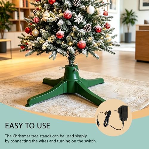 Bidirectional Rotating Christmas Tree Stand for Tree up to 8ft - Image 5
