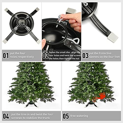 Christmas Live Tree Stand, Fits for 2-3.5 Inches Trunk, 0.8 Gallon - Image 5