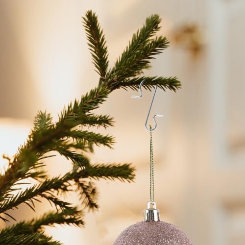 120pcs S-Shaped Galvanized Iron Wire Hooks for Christmas Ornaments Heavy Duty and Anti-wear Ornament Hangers for Christmas Tree Decoration to Light up Festive Atmosphere - Image 5