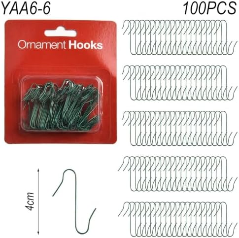 100Pcs Christmas Tree Hooks S-Shaped Metal Ornament Hangers - Image 6