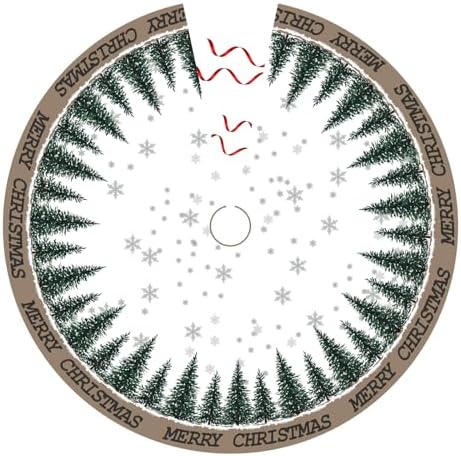 Christmas Christmas Tree Skirt 36 Inch, Snowflake Winter Holiday Tree Mat Decoration - Image 4