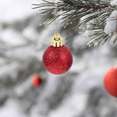 Tofficu Round Christmas Ornament Caps Replacement 12pcs 1.2cm Plastic Christmas Hangers Caps for Christmas Tree Ceramic Glass Porcelain Christmas DIY Decoration Golden - Image 5