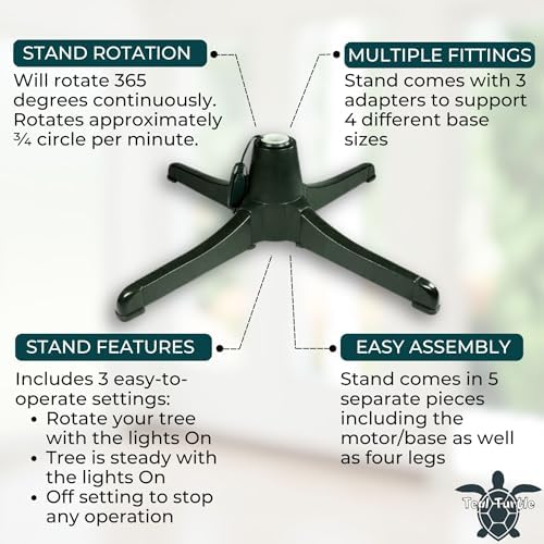 Teal Turtle Winter Wonder Rotating Christmas Tree Stand for Artificial Trees - Image 4