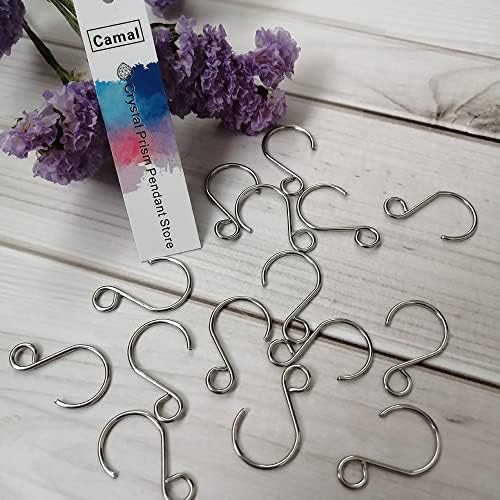100pcs 25mm Chrome Metal Hook Hanger For Crystal Prisms Chandelier Wedding Party Christmas Tree Ornament by Unknown