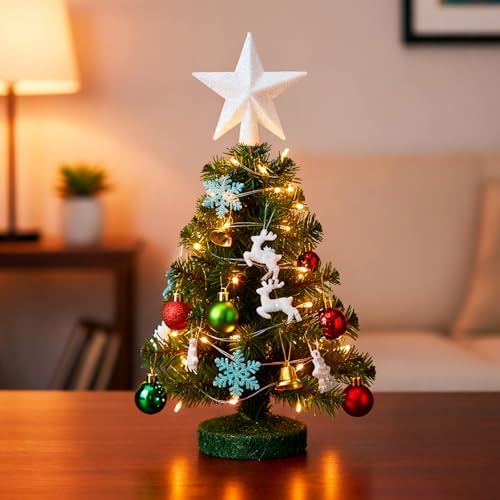 Hanaive Christmas Tree Topper Mini Star Small,White,2.36 Inch,Glitter - Image 3