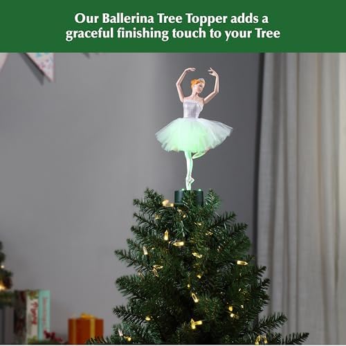 Mr. Christmas Animated Ballerina Christmas Tree Topper, Christmas Decoration, LED Lights, 24 Inch, Multi-Color - Image 3