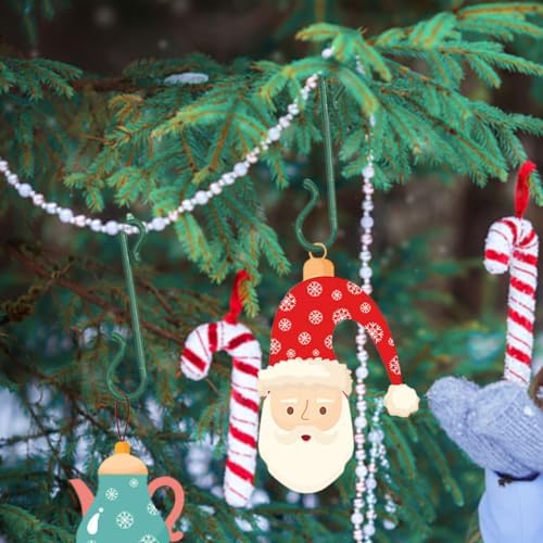 30Pcs Christmas Tree Ornaments Hooks,S Shaped Ornament Hooks,Plastic Christmas Ornament Hangers for Christmas Tree Decoration Party Supplies(Green) - Image 6
