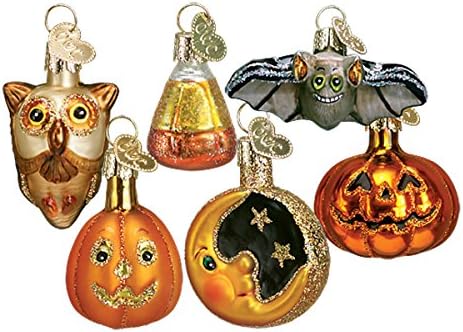Old World Christmas Miniature Halloween Assortment Glass Blown Ornament for Christmas Tree, Handcrafted Holiday Decoration, Mini Collection by OldWorldChristmas