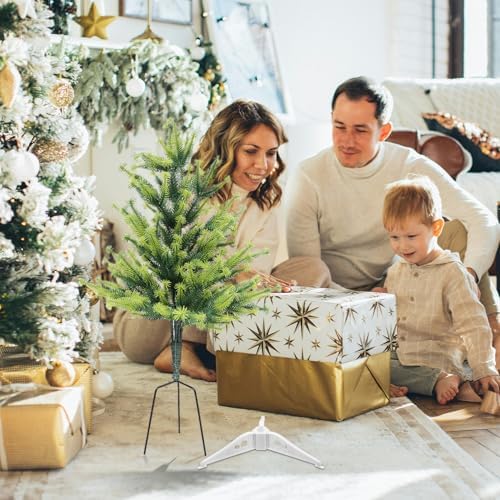 COHEALI 2pcs White Plastic Christmas Tree Stand Base 10cm for Artificial Xmas Tree Holder Indoor Outdoor Holiday Decoration Replacement Stand - Image 6