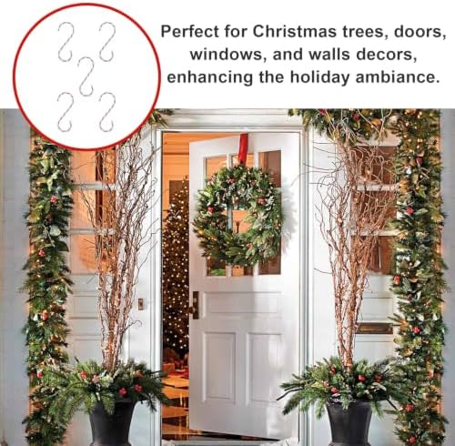 10pcs Metal Hanging Hooks for Christmas Stockings and Ornaments, Easy Installation Multi-Functional String Light Hangers for Small Items and Wreaths, for Christmas Party and Easter - Image 7