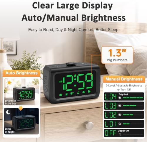 Peakeep 115dB Super Loud Alarm Clock for Heavy Sleepers Adults Teens - Image 5