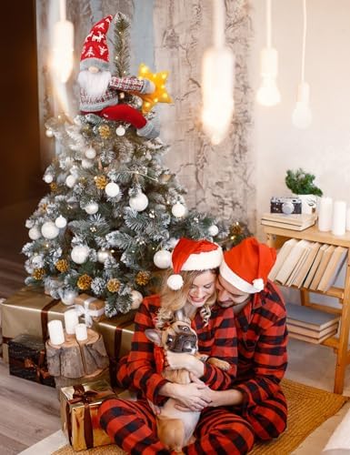 PEEKI Christmas Tree Topper, 22" Gnome Treetop with Lights and Remote Control Timer, Christmas Tree Decoration for Holiday Ornament and Home Decor, Red - Image 4