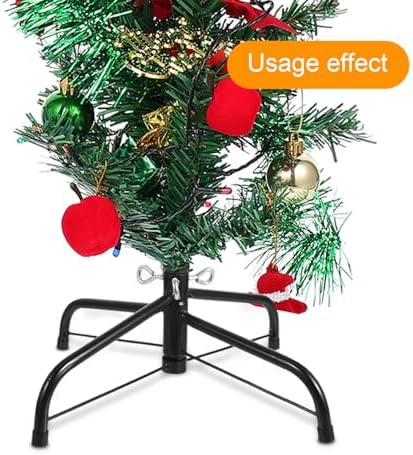 STOBAZA Metal Christmas Tree Stand for 4 Ft Artificial Trees, 13.7inch Xmas Replacement Tree Stand Base, Christmas Tree Folding Stand, Black - Image 3