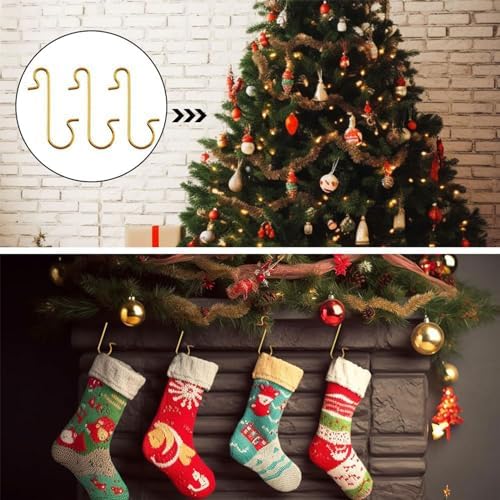 100 Pcs Christmas Tree Ornament Hooks Metal S Shaped Hanging Hook Holder Christmas Ball Pendant New Year Party Decoration Party Hooks - Image 2