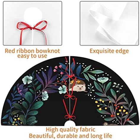 Forest Wreath Christmas Tree Skirt 48" for Xmas Holiday New Year Party Circle Tree Mat Ornaments Decoration - Image 4