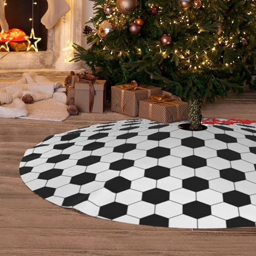 Soccer Traditional Christmas Tree Skirt Holiday Party Xmas Tree Skirt Mat Christmas Ornaments Decoration 36 Inch - Image 5