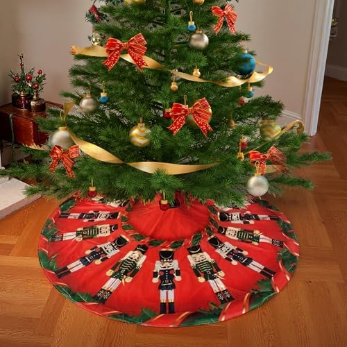 48 Inch Christmas Tree Skirt, Marching Nutcrackers Theme - Image 6