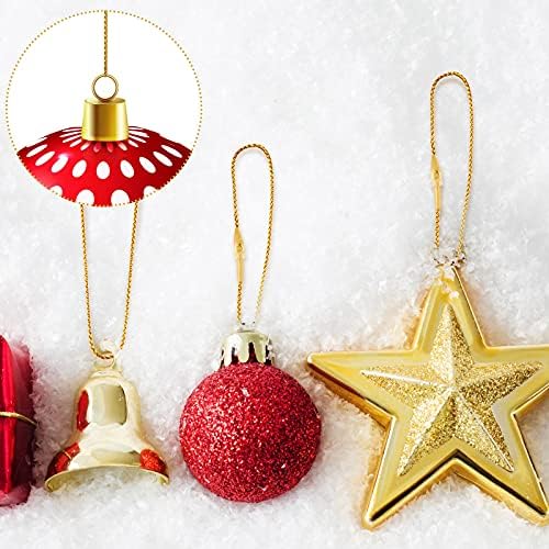 Nuanchu 400 Pcs Christmas Ornament Hangers, Gold Red Green Silver - Image 2