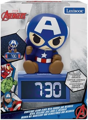 LEXiBOOK, Avengers Nightlight Alarm Clock, RL800AV1 - Image 5