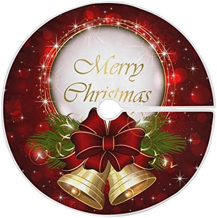 ATTX Christmas Bell Christmas Tree Skirt Home Decoration Large Round Tree Skirt 35.4 Inches by ATTX