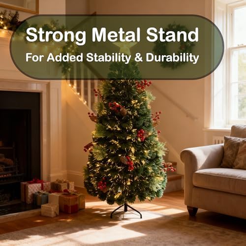 Christmas Tree Stand for Artificial Trees Holder 40cm Metal Base Heavy Duty Foldable Height Extender Legs with Adjustable Screws Sturdy Bracket for 4ft,5ft,6ft Green - Image 4