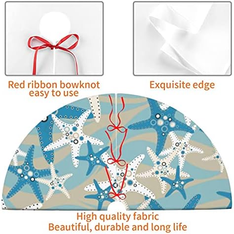 Christmas Tree Skirt 48 Inch Starfish Holiday Decorations for Festive Party Indoor Outdoor Xmas Ornaments - Image 4