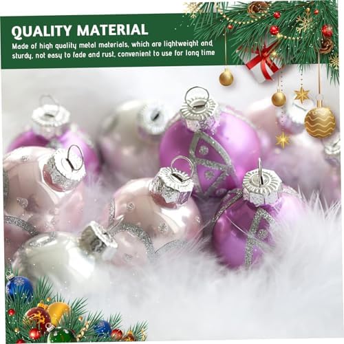 Ornament Caps 100Pcs Secure Metal Christmas Ornament Hooks Replacement Hangers for Christmas Tree, Porcelain, Ceramic or Glass Decoration, 20mm, Silver - Image 6