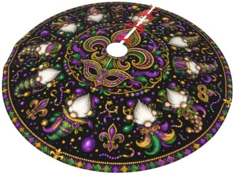 Gnome Christmas Tree Skirt Tree Mat for Xmas Holiday Party Decorations Indoor Outdoor 36 Inch - Image 2