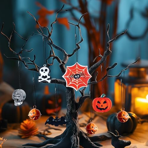 FEBSNOW 500Pcs Halloween Ornament Hangers, Black Hanging String with Snap - Image 4