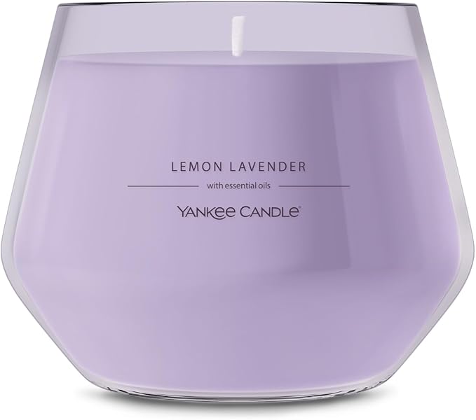 Yankee Candle Studio Scented Candle with up to 50 Hour Burn Time, Premium Plant Wax Blend for Consistent Burn, 10 oz Jar Candle with Room Filling Fragrance, Lemon Lavender
