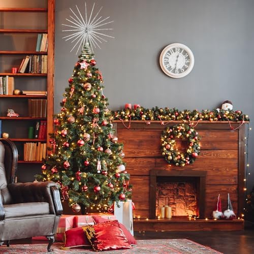 13.7 Inch Silver Christmas Tree Topper - 3D Burst Silver Tree Topper, Exploding Star Christmas Tree Decorations - Image 2