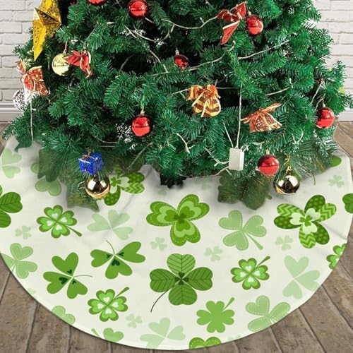 St. Patrick's Day Christmas Tree Skirt 48" for Xmas Halloween New Year Holiday Party Home Tree Mat Decor Ornaments Decoration - Image 4
