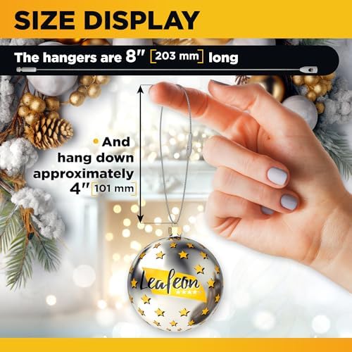 200 pcs Ornament Hangers for Christmas Tree Decoration - Silver Christmas Ornament Hooks - Ornament String for Christmas Tree Holiday Party - Image 2